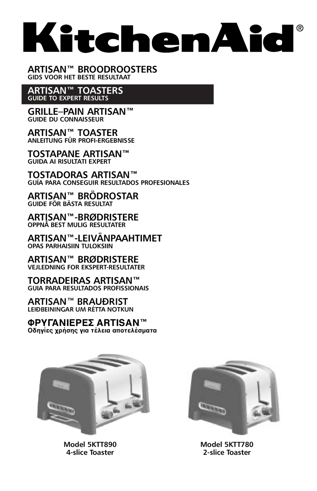 KitchenAid 5KTT890 manual Artisan Toasters 