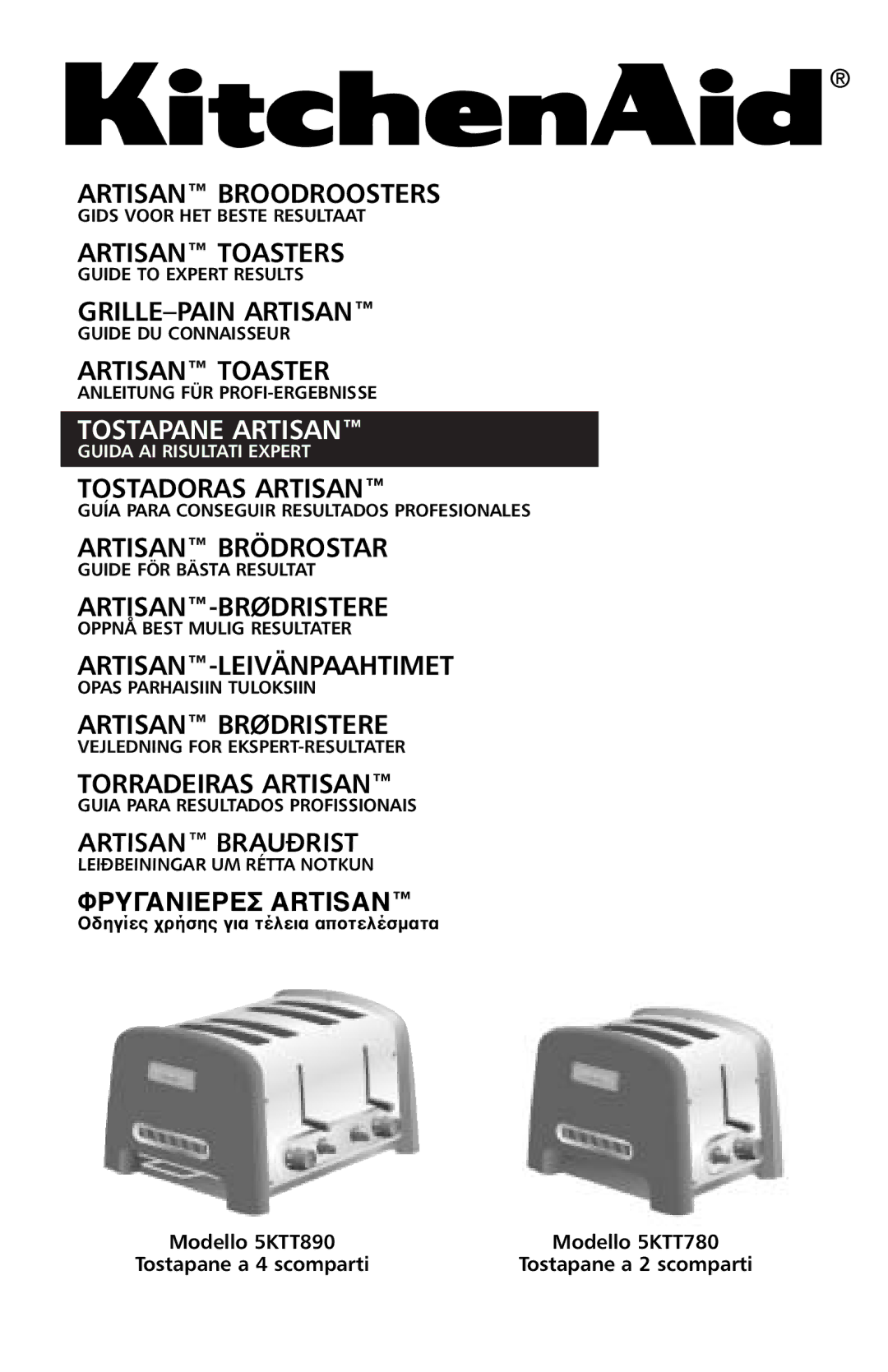 KitchenAid 5KTT890 manual Tostapane Artisan 