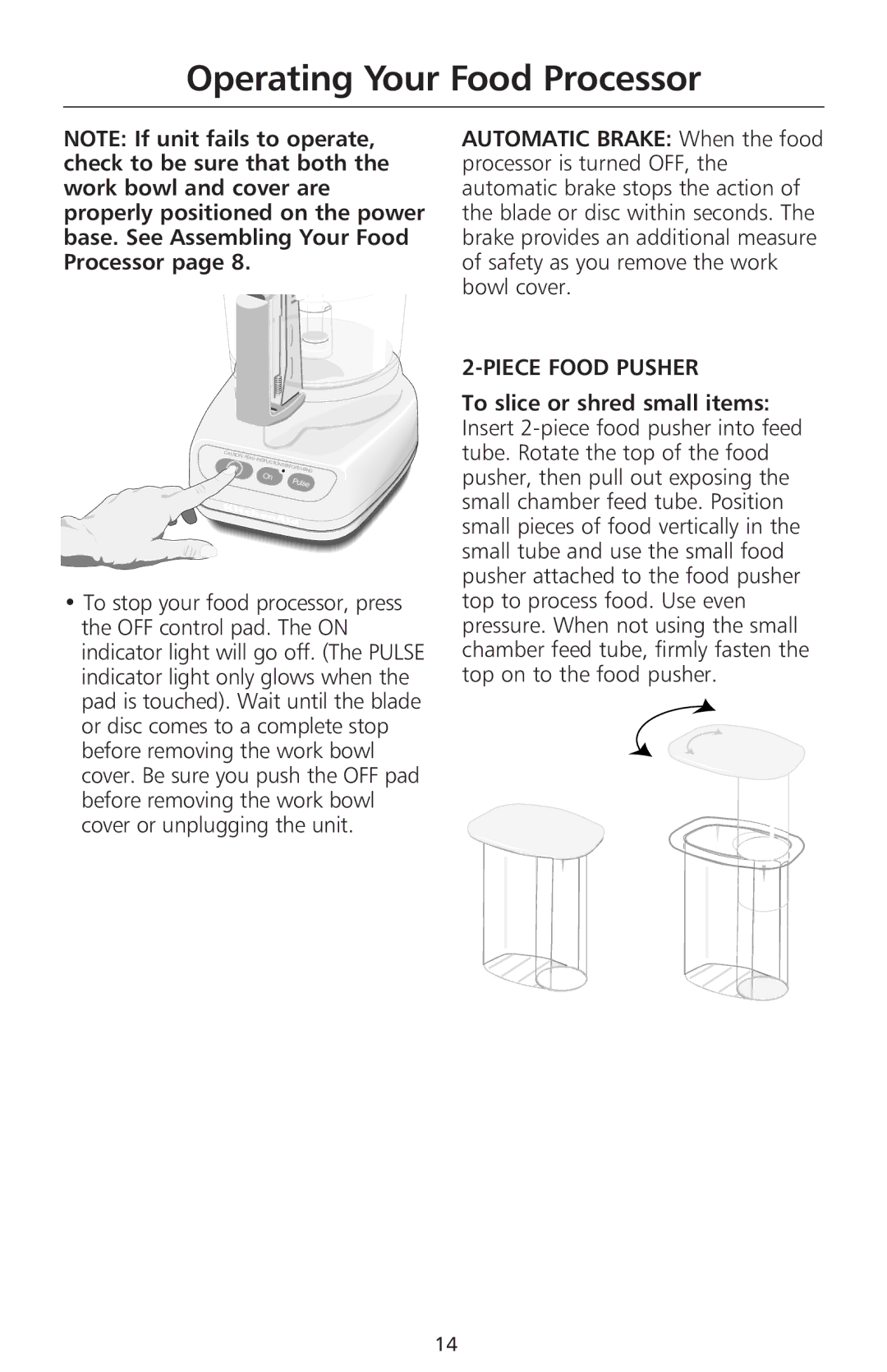 KitchenAid 670, 690 manual Piece Food Pusher 