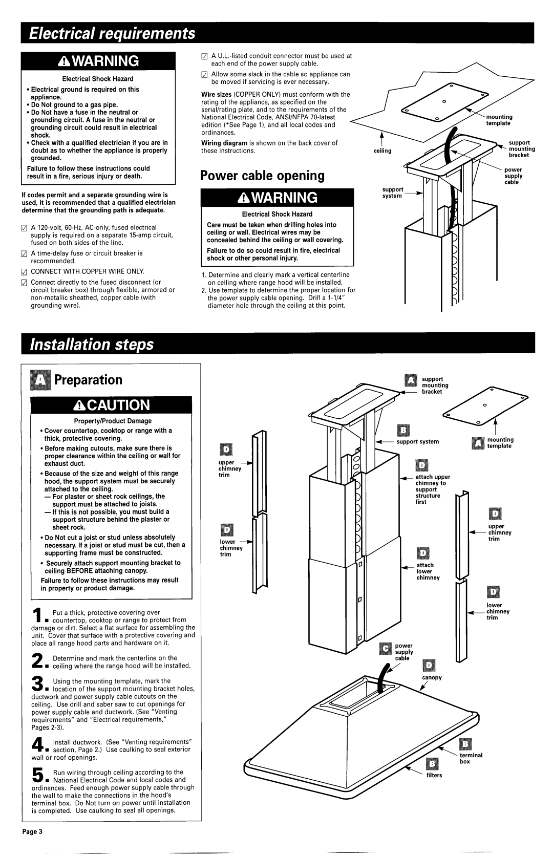 KitchenAid 6899552, 883298 dimensions Opening, Preparation, Power, Upper 