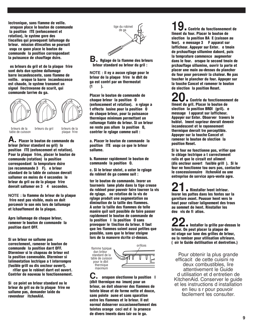 KitchenAid 8301169 installation instructions Brûleurs du gril 