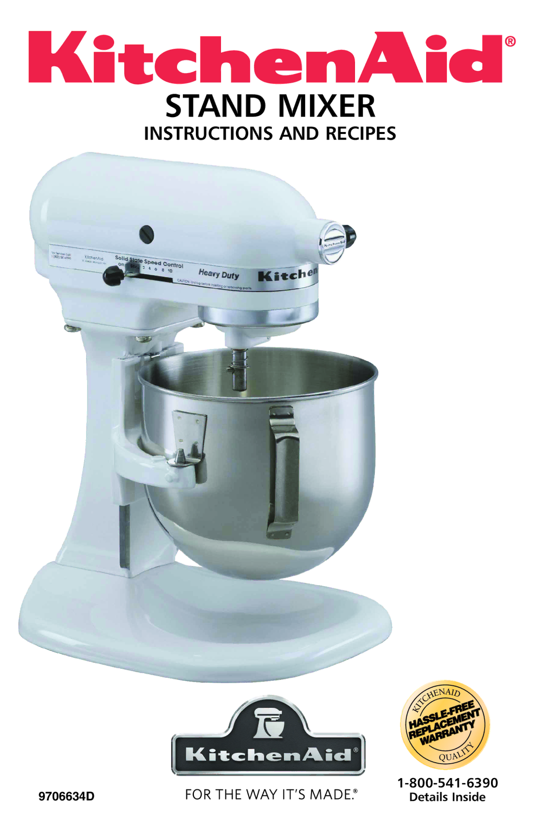 KitchenAid 9706634D manual Stand Mixer 