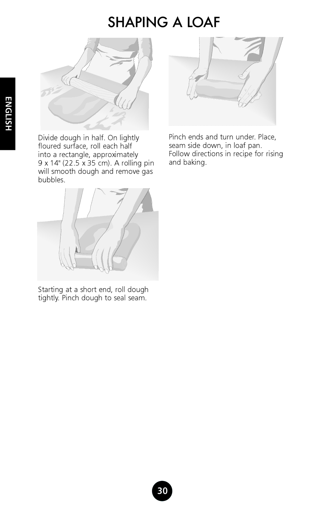 KitchenAid 9709962C manual Shaping a Loaf 