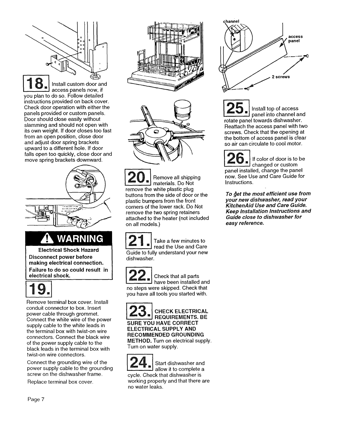 KitchenAid 9741159 installation instructions Failure to do so could result in electrical shock 
