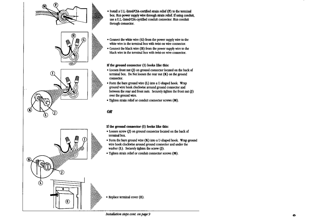 KitchenAid 9743822 installation instructions Throughconnector, If the ground connector i looks like this 