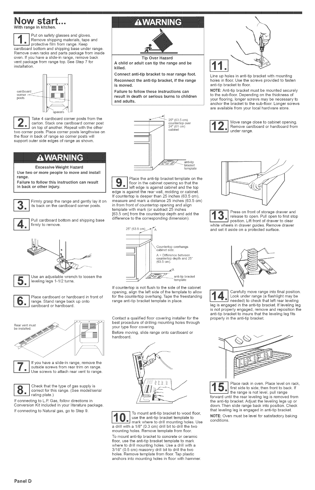 KitchenAid 9755235 installation instructions Ow start, PaneU D 