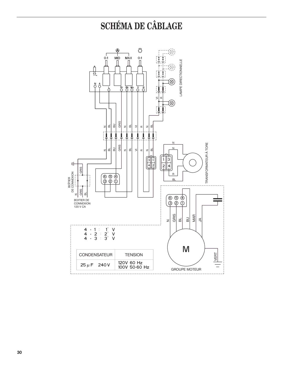 KitchenAid 9763382 installation instructions Schéma DE Câblage 