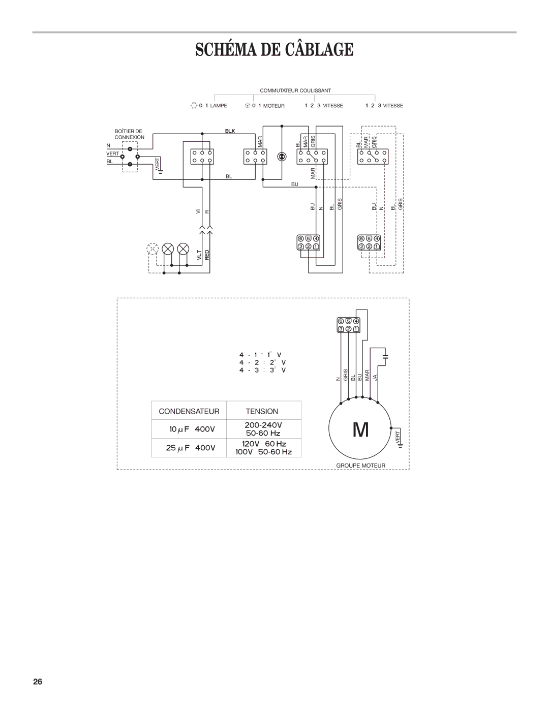 KitchenAid 9763388 installation instructions Schéma DE Câblage 