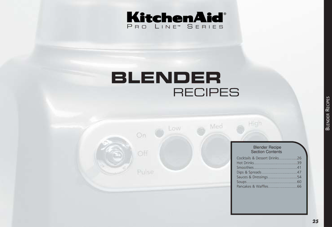 KitchenAid 35, 4KPCB348, 4KPCB148 manual Blender 