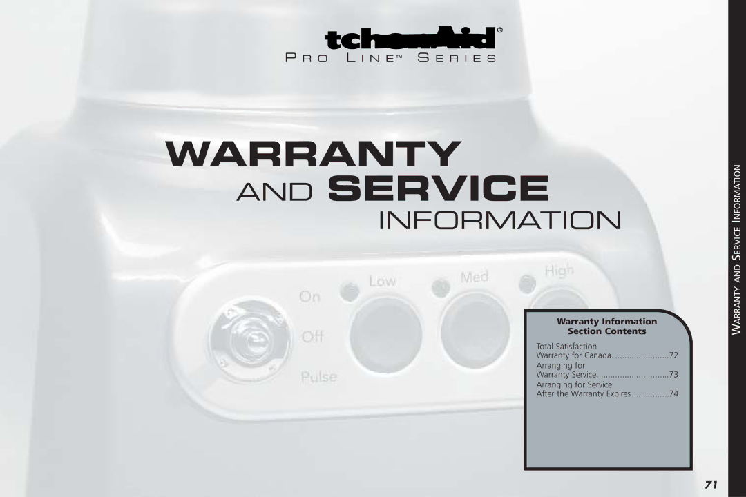 KitchenAid 4KPCB348, Blender, 4KPCB148, 35 manual Warranty and Service 