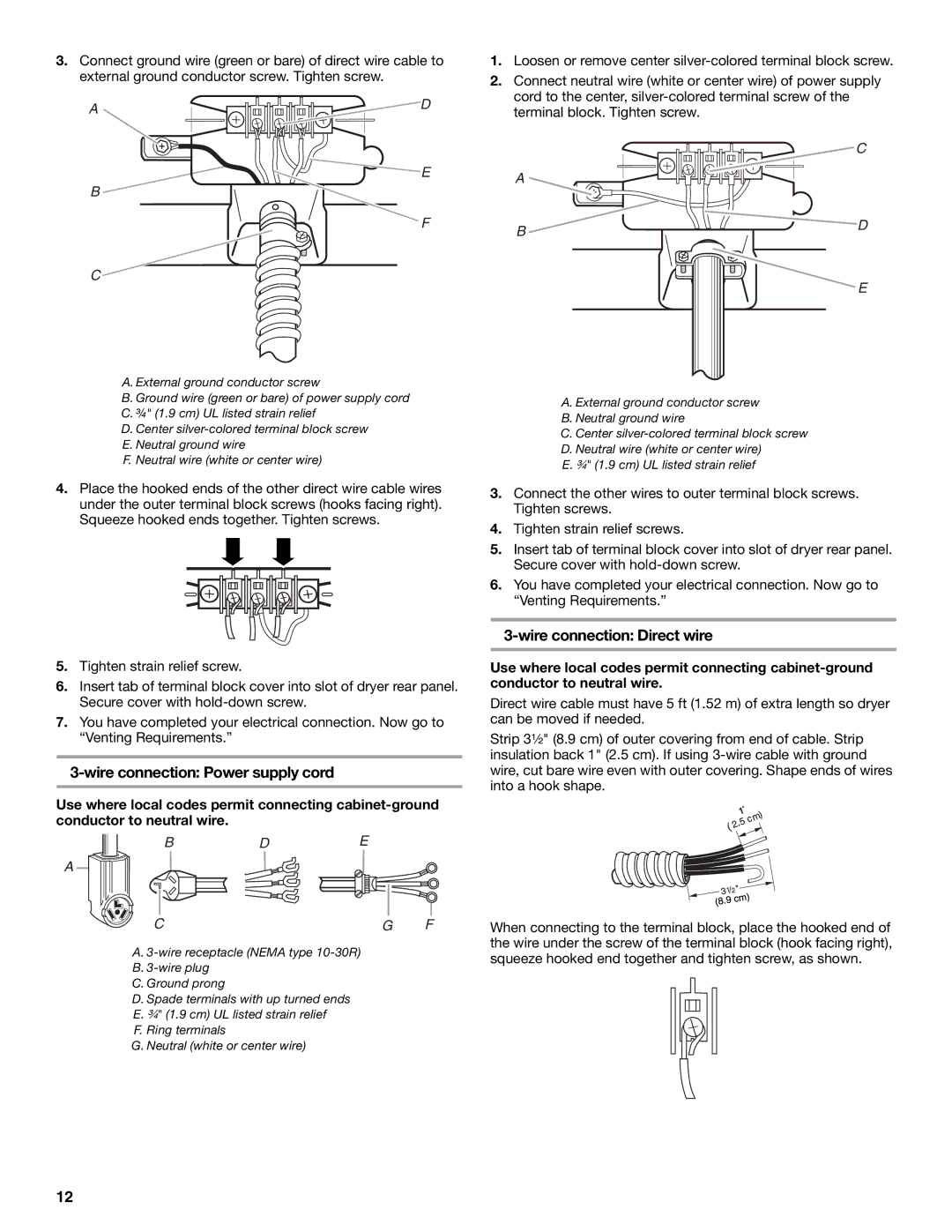 KitchenAid Clothes Dryer manual Bde Cg F 