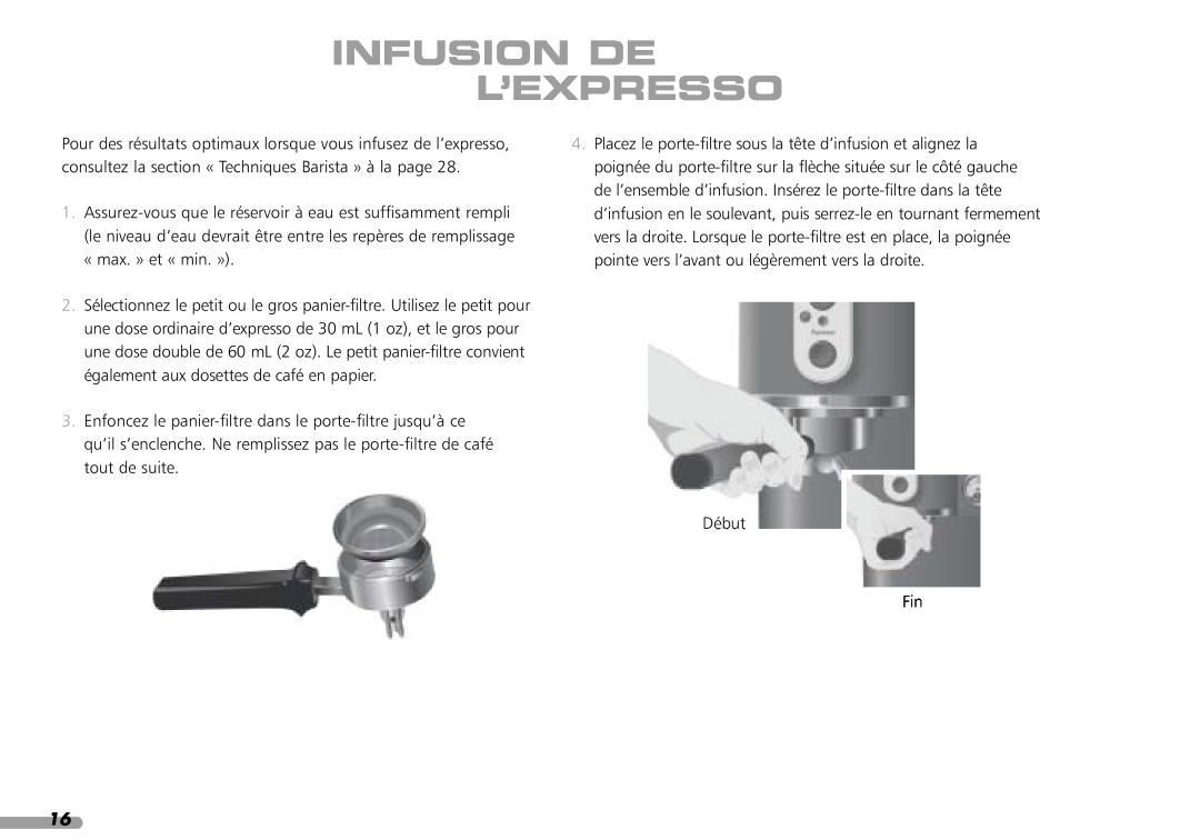 KitchenAid 88, Coffeemaker, 4KPES100 manual Infusion De L’Expresso 