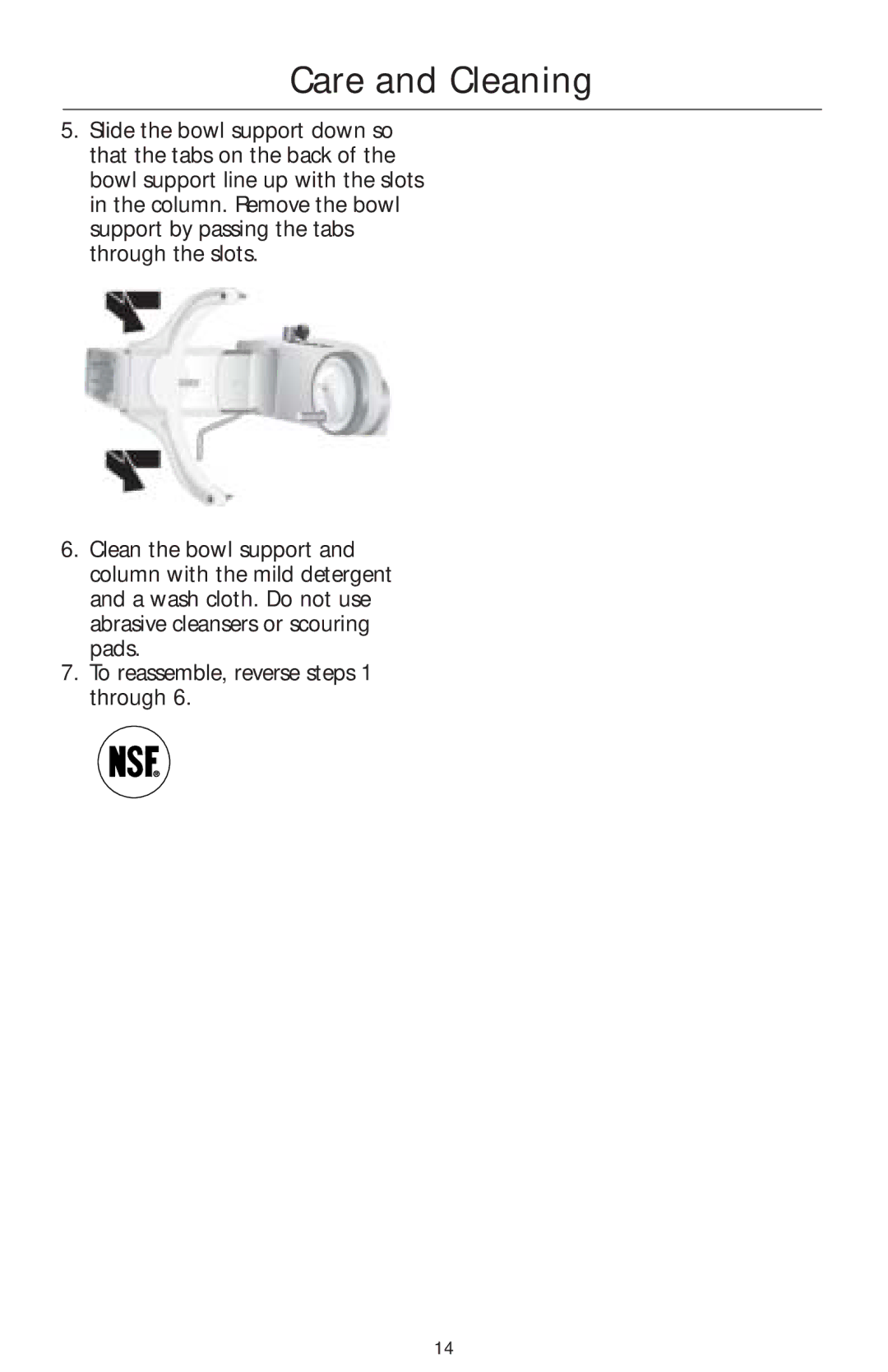 KitchenAid COMMERCIAL MIXER manual Care and Cleaning 