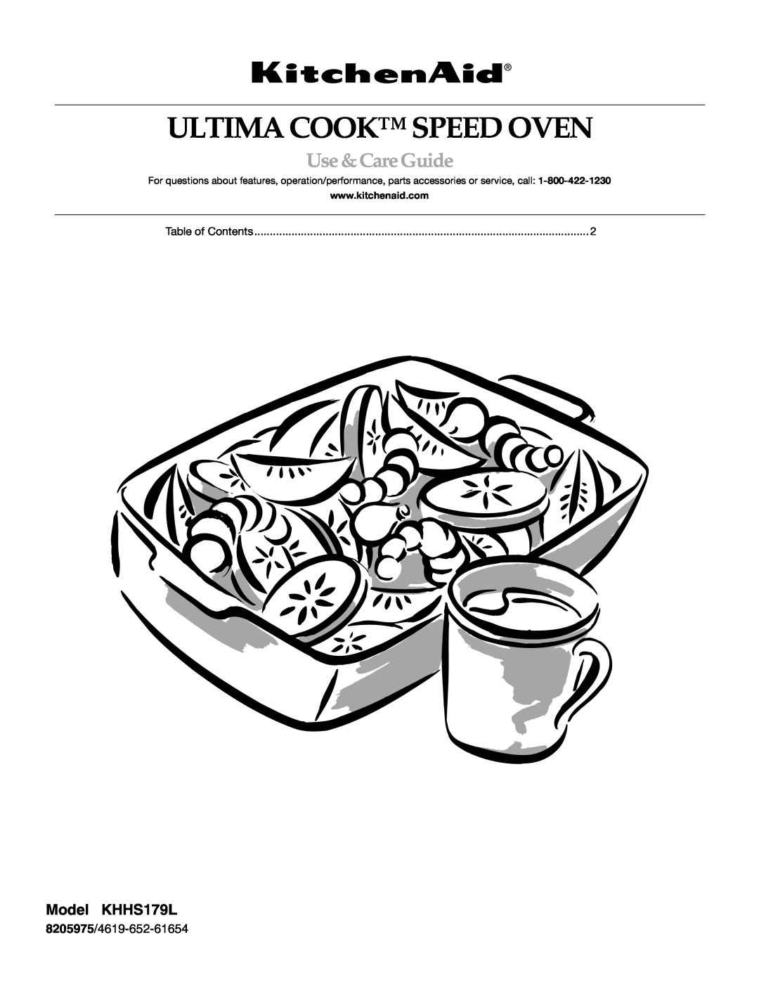 KitchenAid COOK SPEED OVEN manual Ultima Cook Speed Oven, Use & Care Guide, Model KHHS179L 