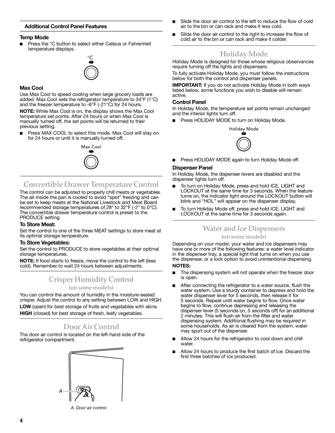 KitchenAid Counter Depth Side-by-Side Refrigerator Convertible Drawer Temperature Control, Crisper Humidity Control 