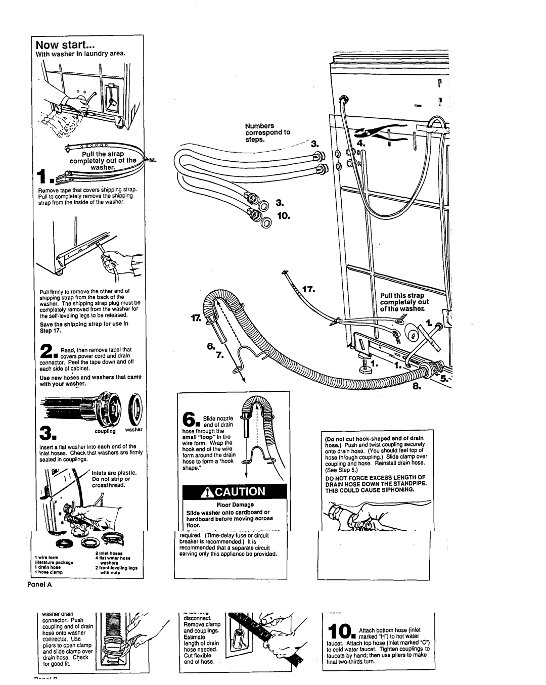 KitchenAid Dishwasher Save the shlpplng strap for use In Step, Before attaching water Inlet m hose, run water through both 