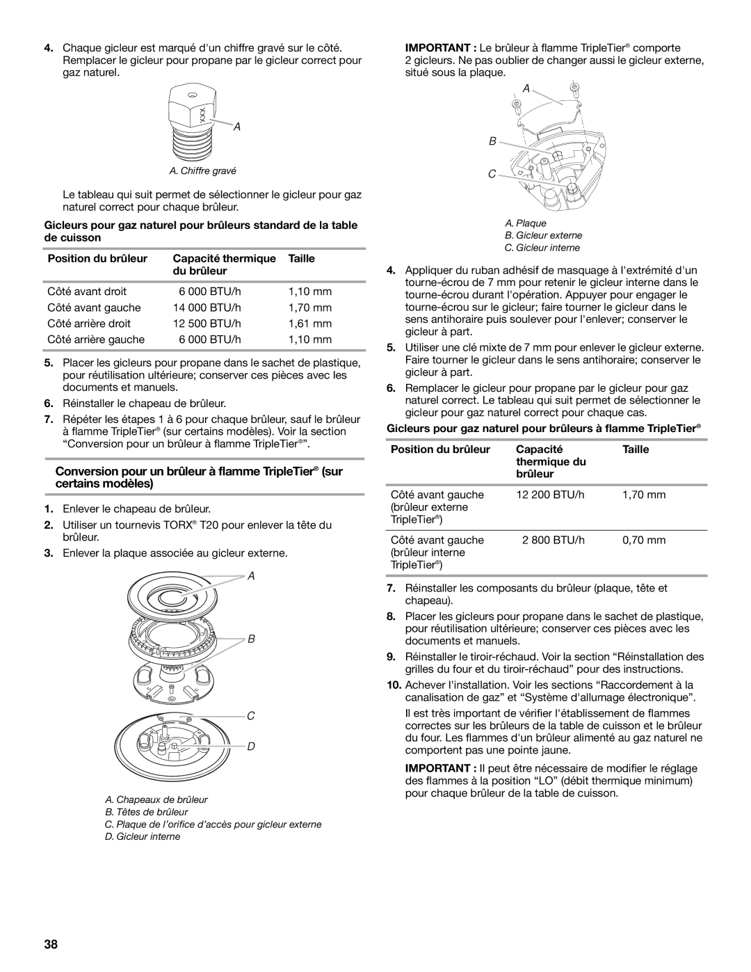 KitchenAid DUALFUEL RANGES installation instructions Chiffre gravé 