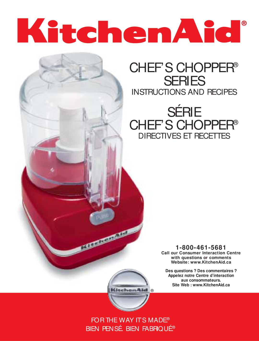 KitchenAid Food Processor manual CHEF’S Chopper Series 