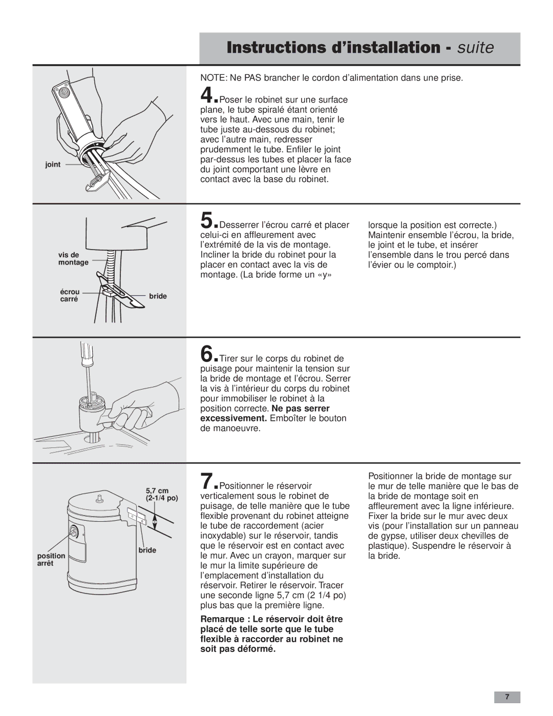 KitchenAid Instant Hot Hot Water Dispenser installation instructions Instructions d’installation suite 