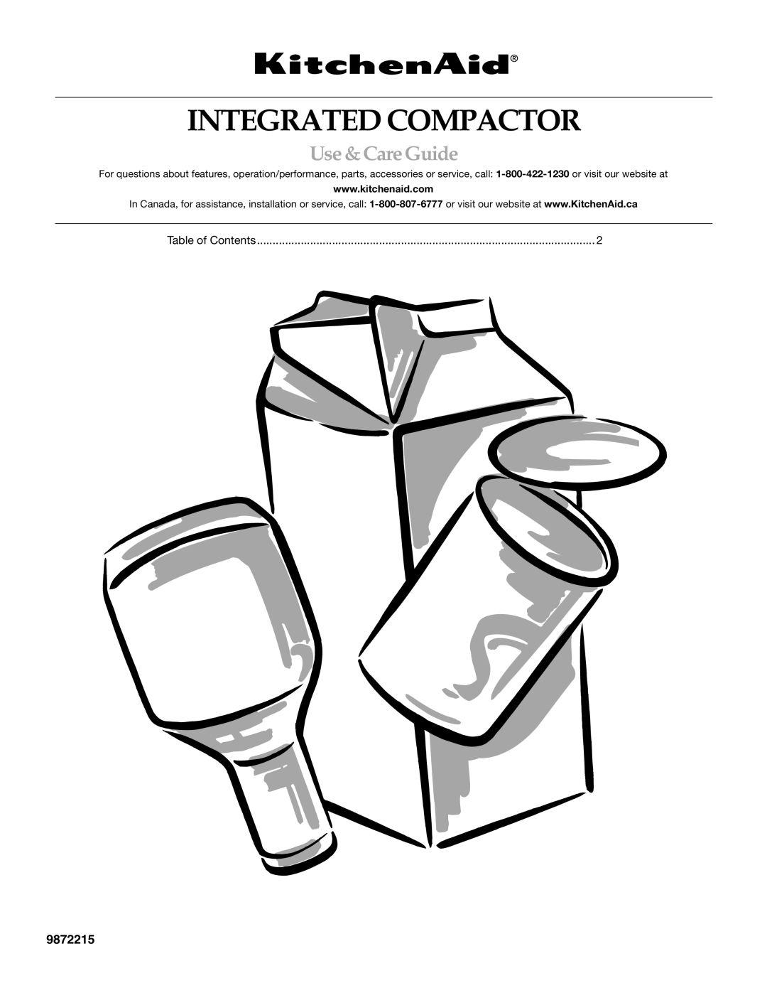 KitchenAid INTEGRATED COMPACTOR manual Integrated Compactor 