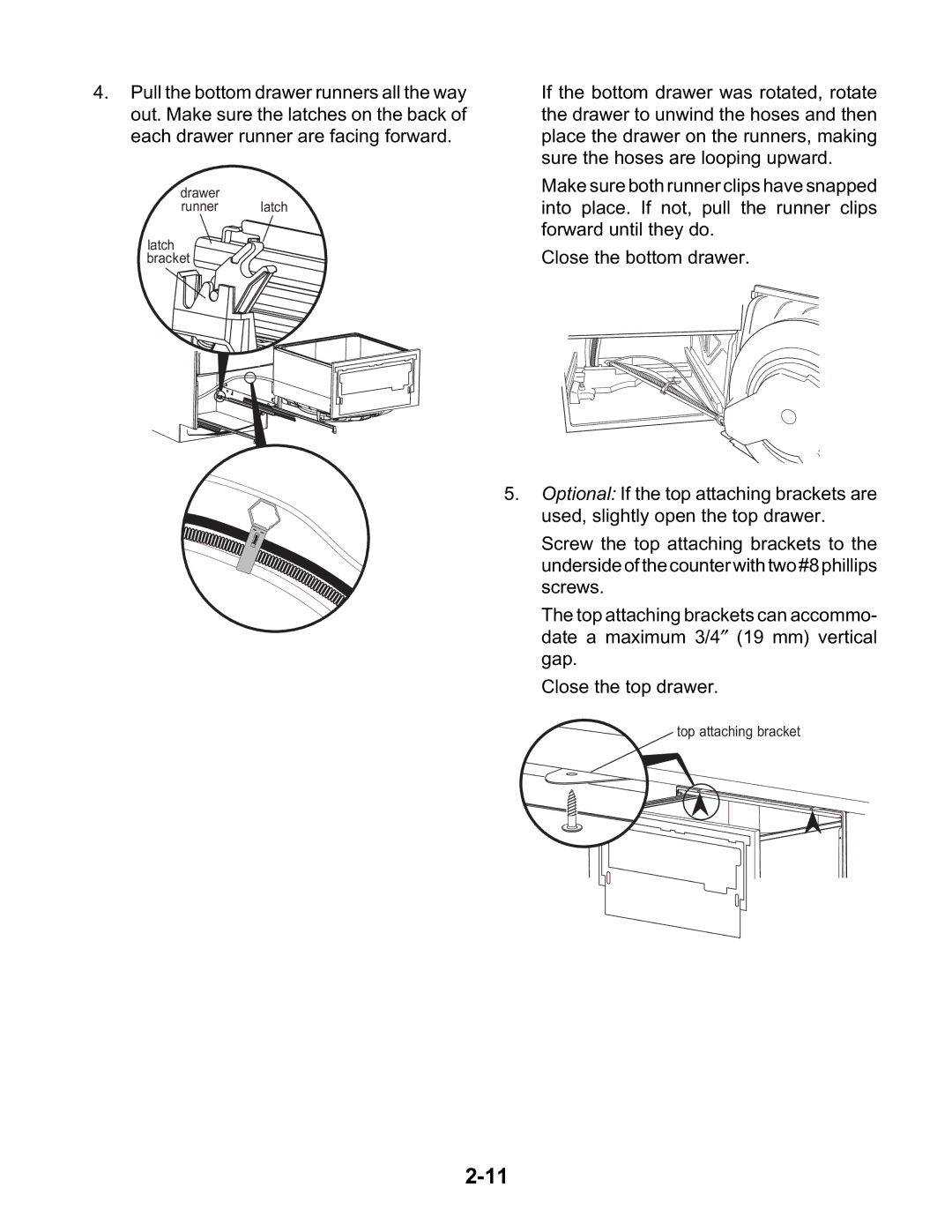 KitchenAid KAD-9 manual Top attaching bracket 