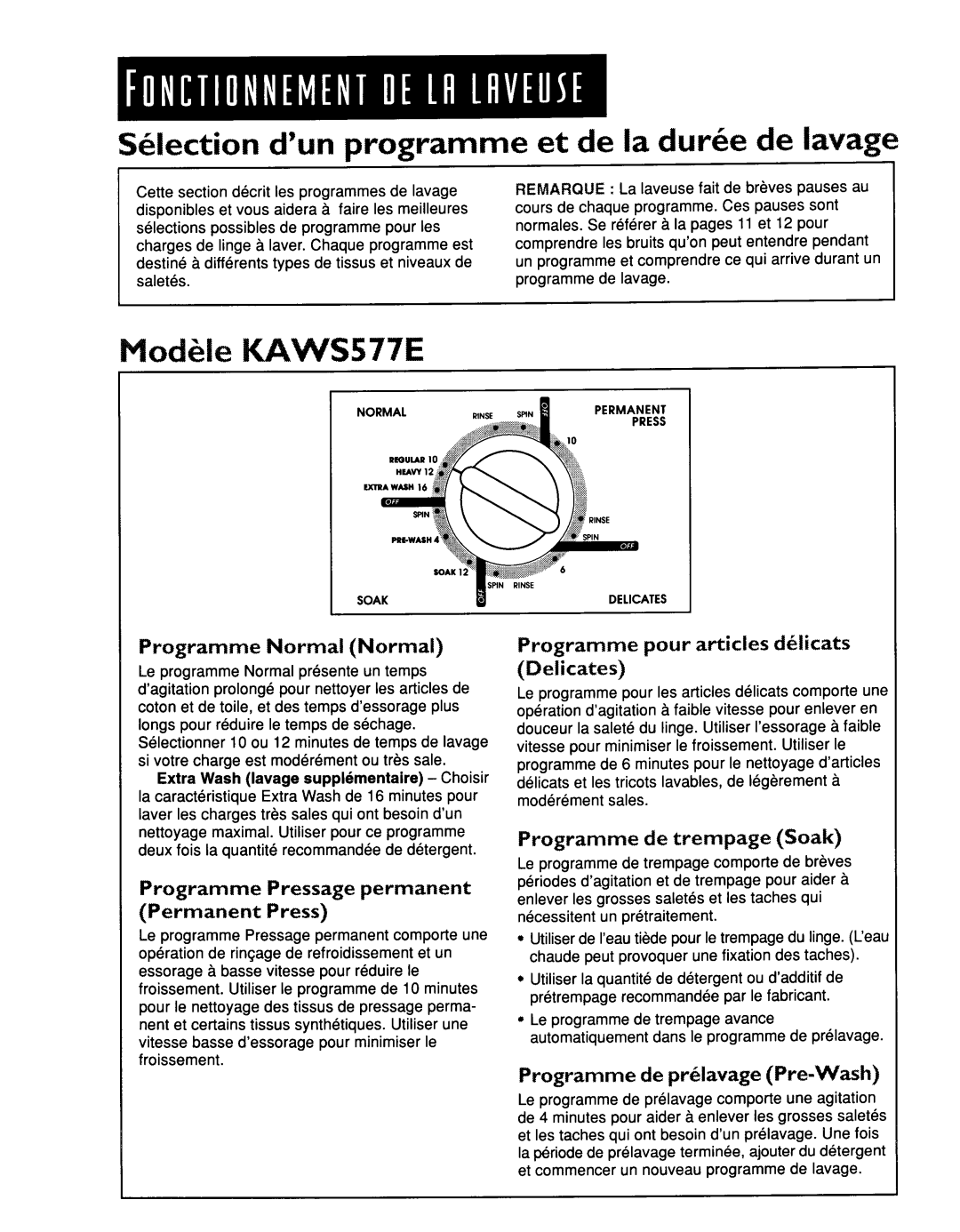 KitchenAid KAWS677E, KAWS577E, KAWS777E manual 