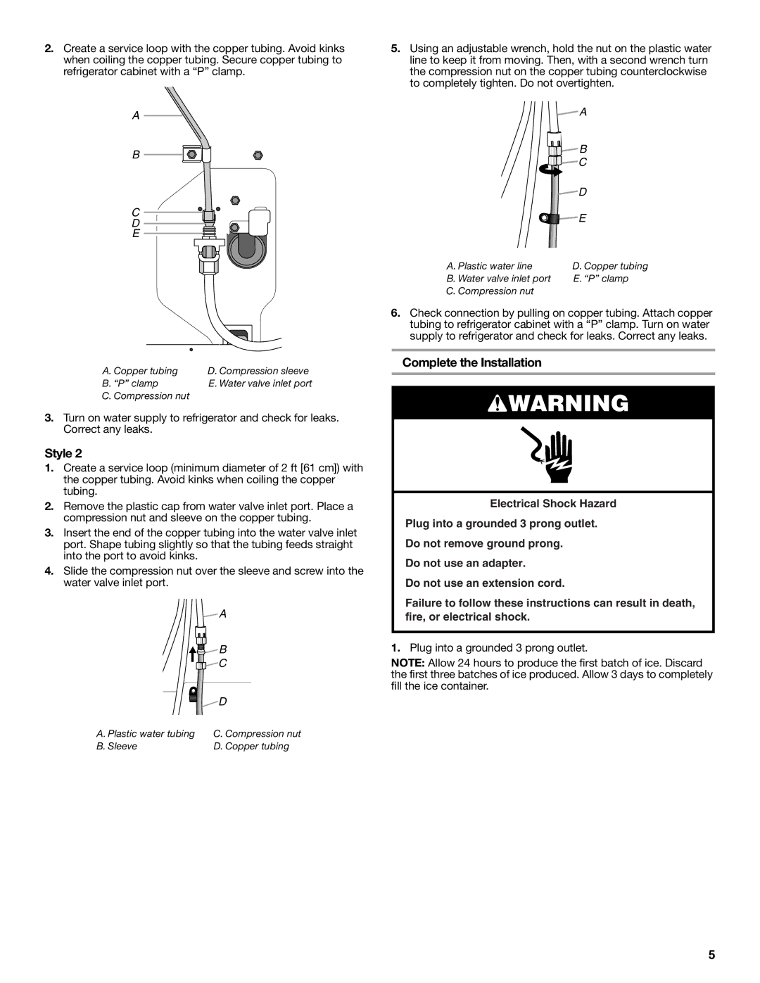 KitchenAid KBFS20ETBL installation instructions Complete the Installation 