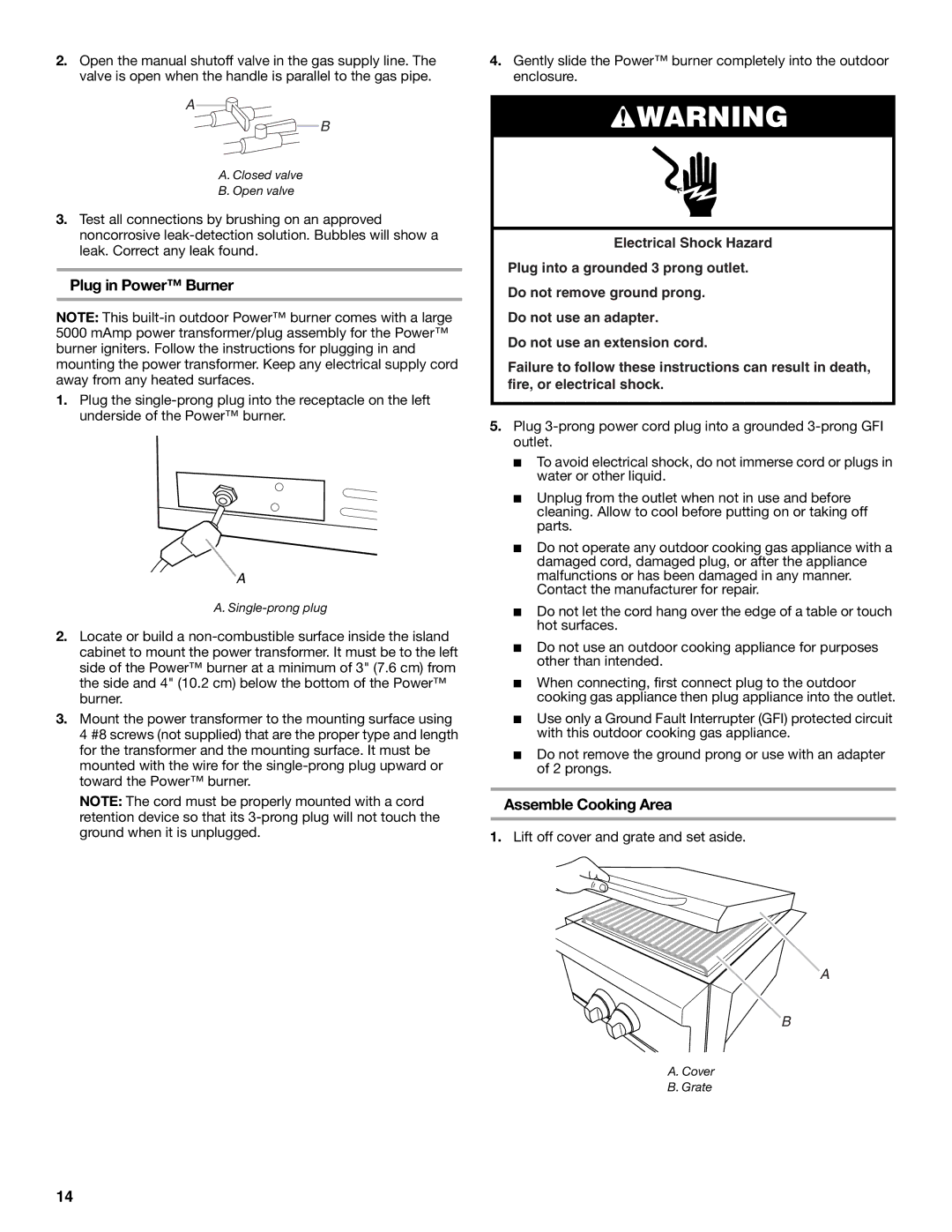 KitchenAid KBPU182VSS Plug in Power Burner, Assemble Cooking Area, Lift off cover and grate and set aside 