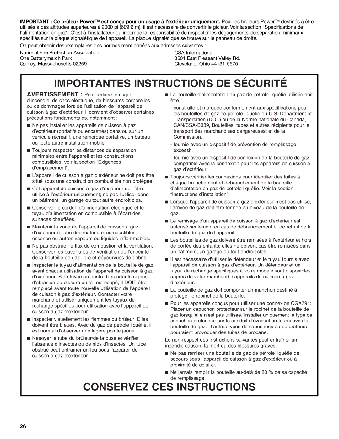 KitchenAid KBPU182VSS installation instructions Conservez CES Instructions 