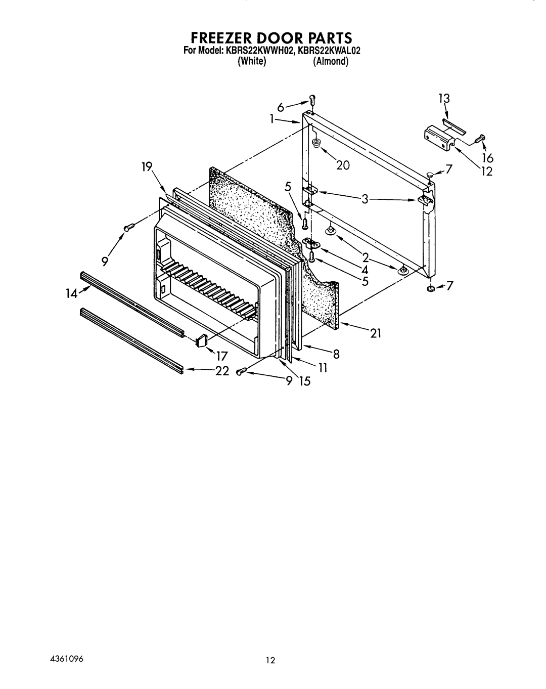 KitchenAid KBRS22KWWH02 manual 