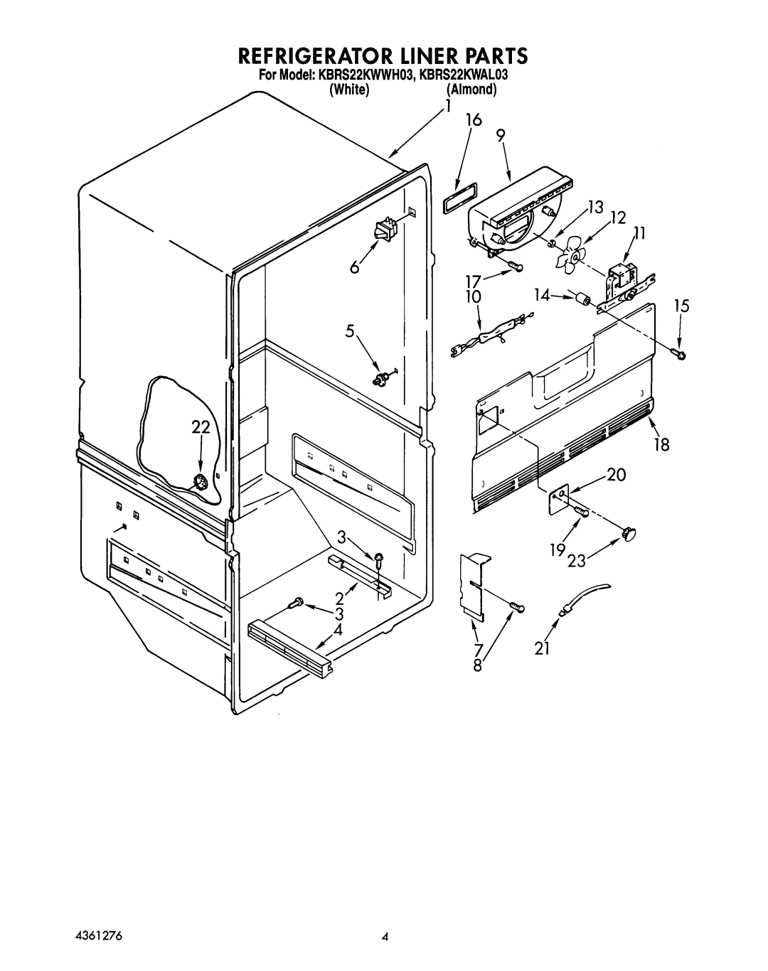 KitchenAid KBRS22KWWH03, kbrs22kwal03 manual 