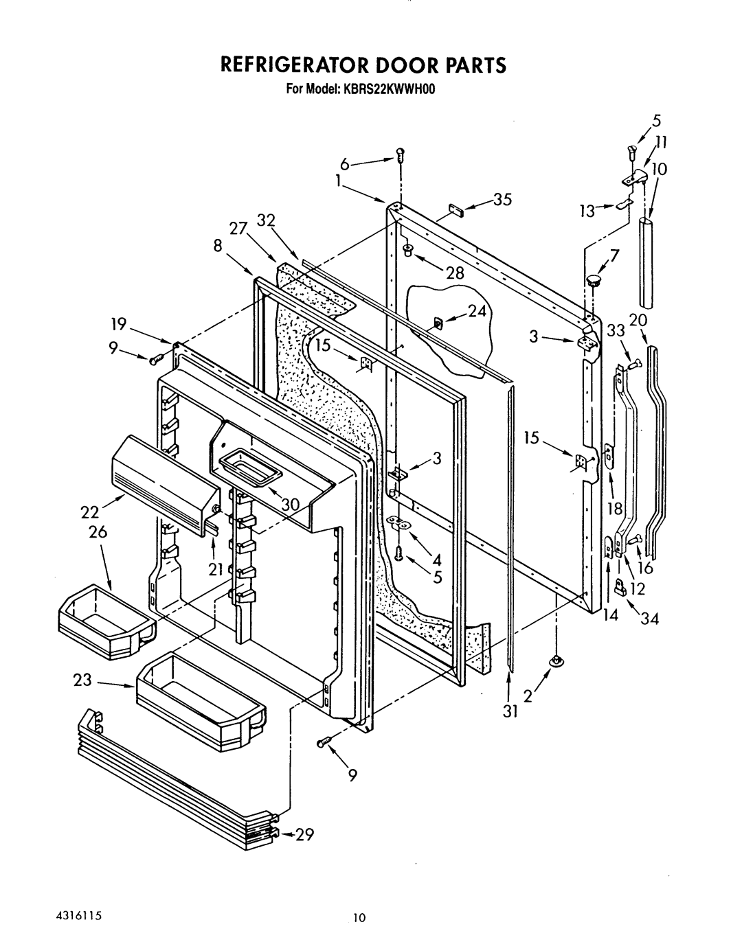 KitchenAid KBRS22KWWHOO manual 