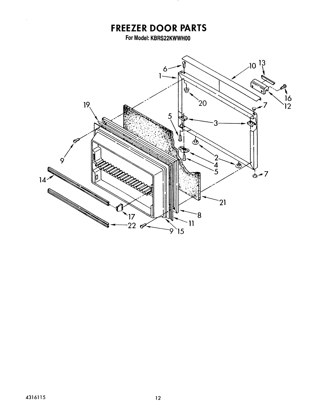 KitchenAid KBRS22KWWHOO manual 