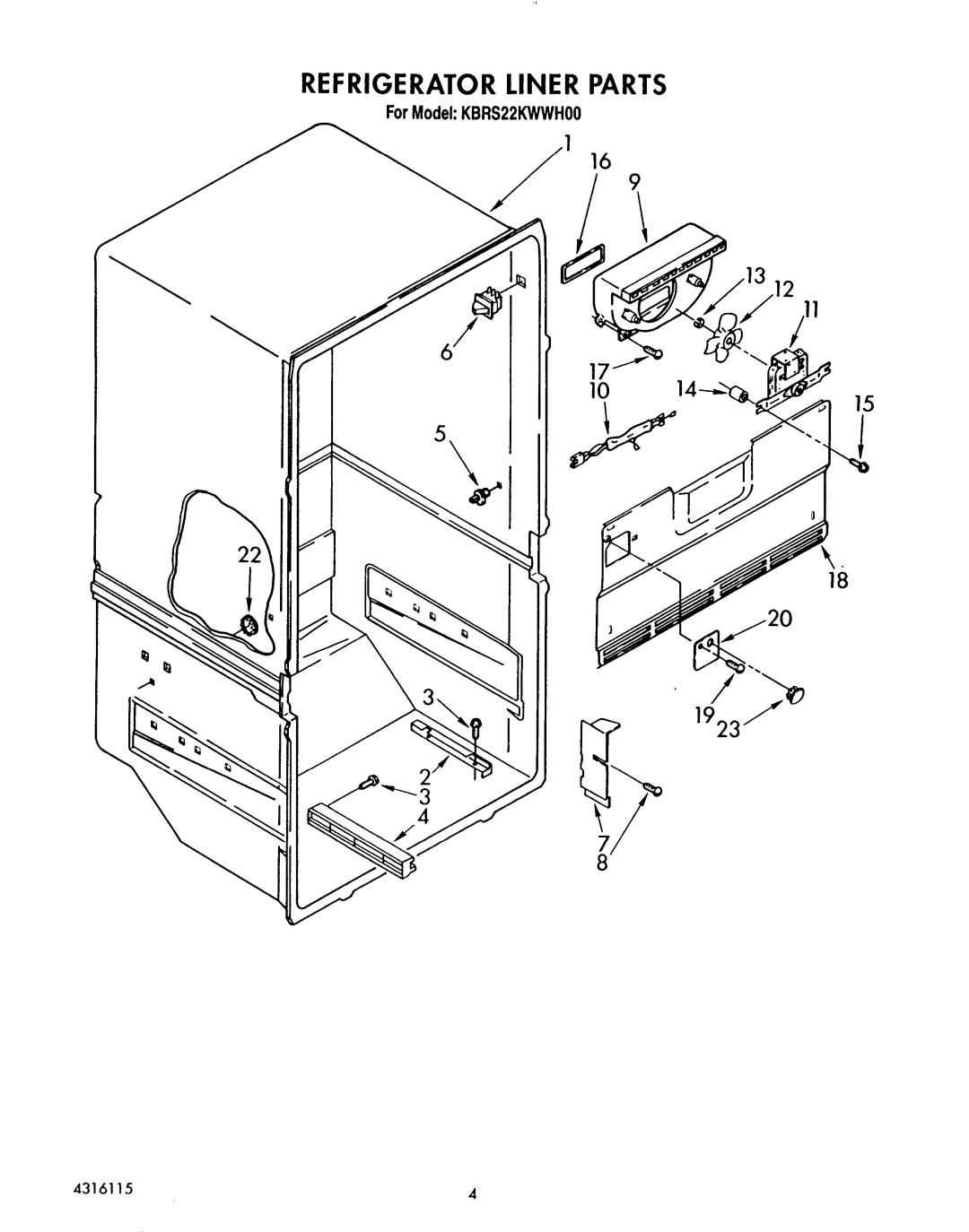 KitchenAid KBRS22KWWHOO manual 