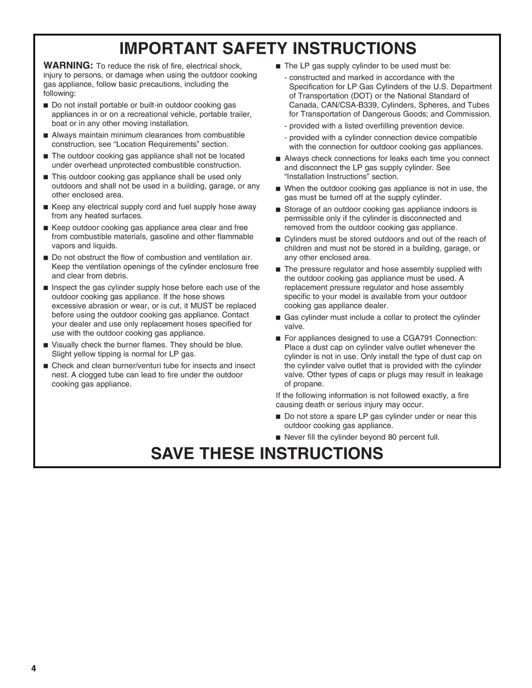 KitchenAid KBSS271T installation instructions Important Safety Instructions 