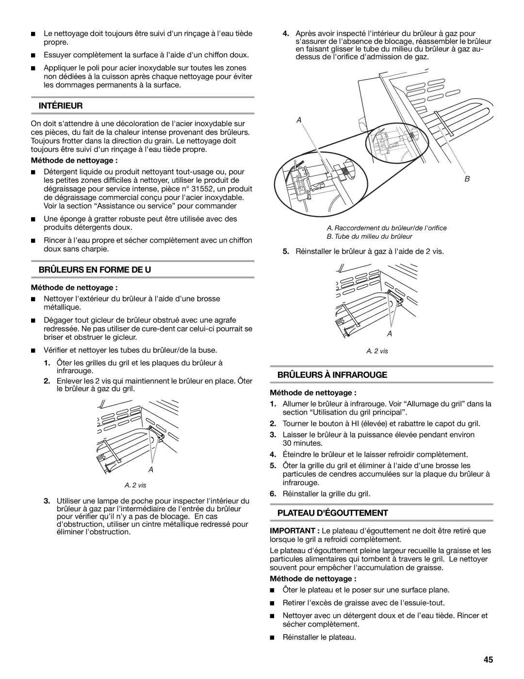 KitchenAid KBSS271T Intérieur, Brûleurs EN Forme DE U, Brûleurs À Infrarouge, Plateau Dégouttement 