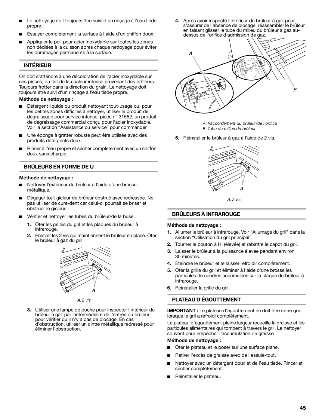 KitchenAid KBSS361T, KBSU487T, KBSU367T installation instructions Intérieur 