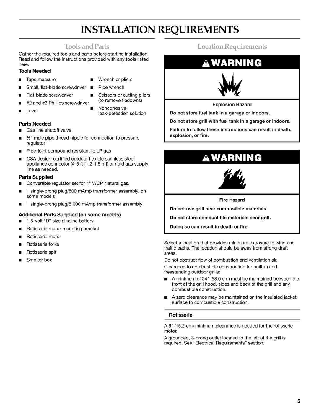 KitchenAid KBSU487TSS installation instructions Installation Requirements, Tools and Parts, Location Requirements 