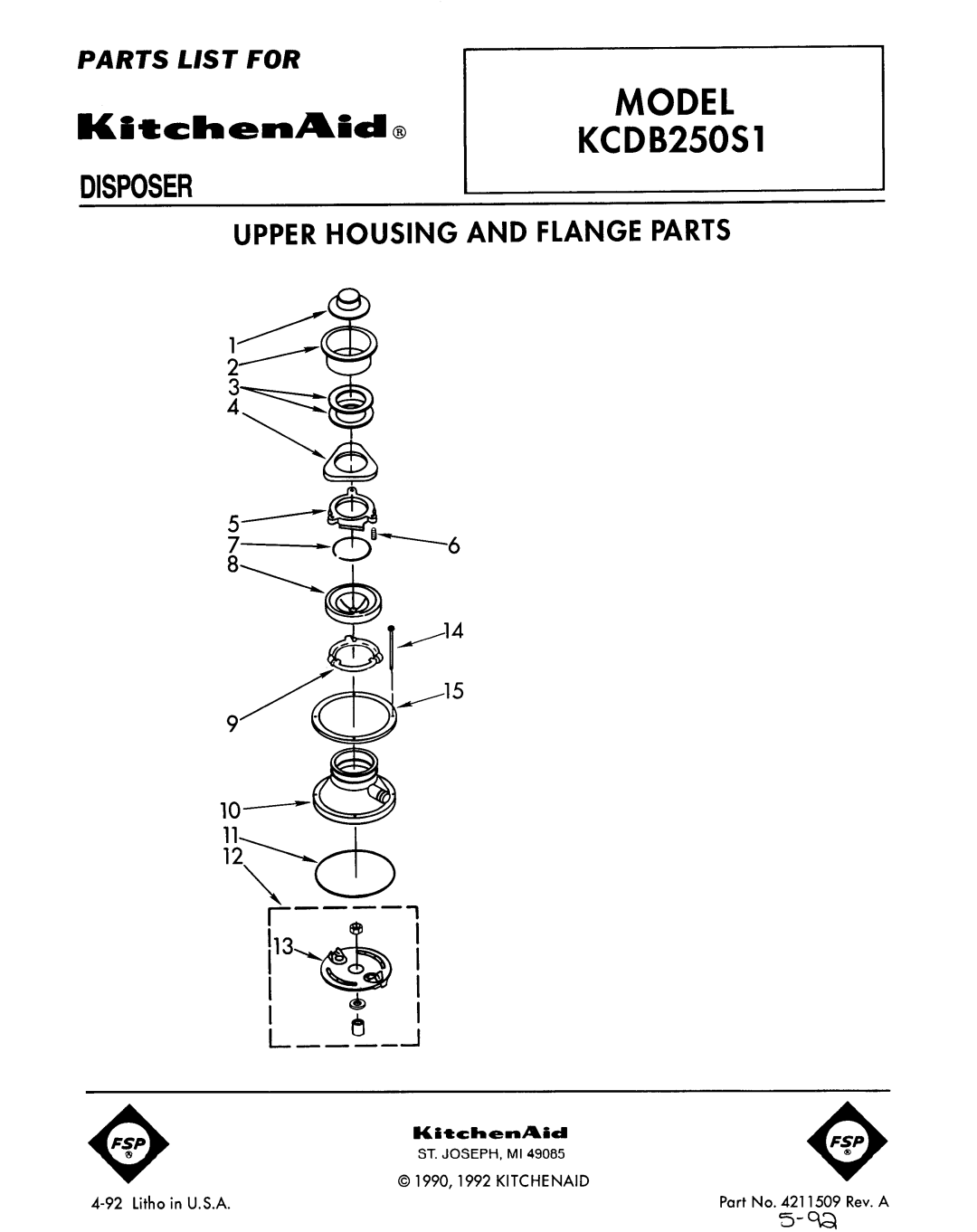 KitchenAid KCDB250S1 manual 