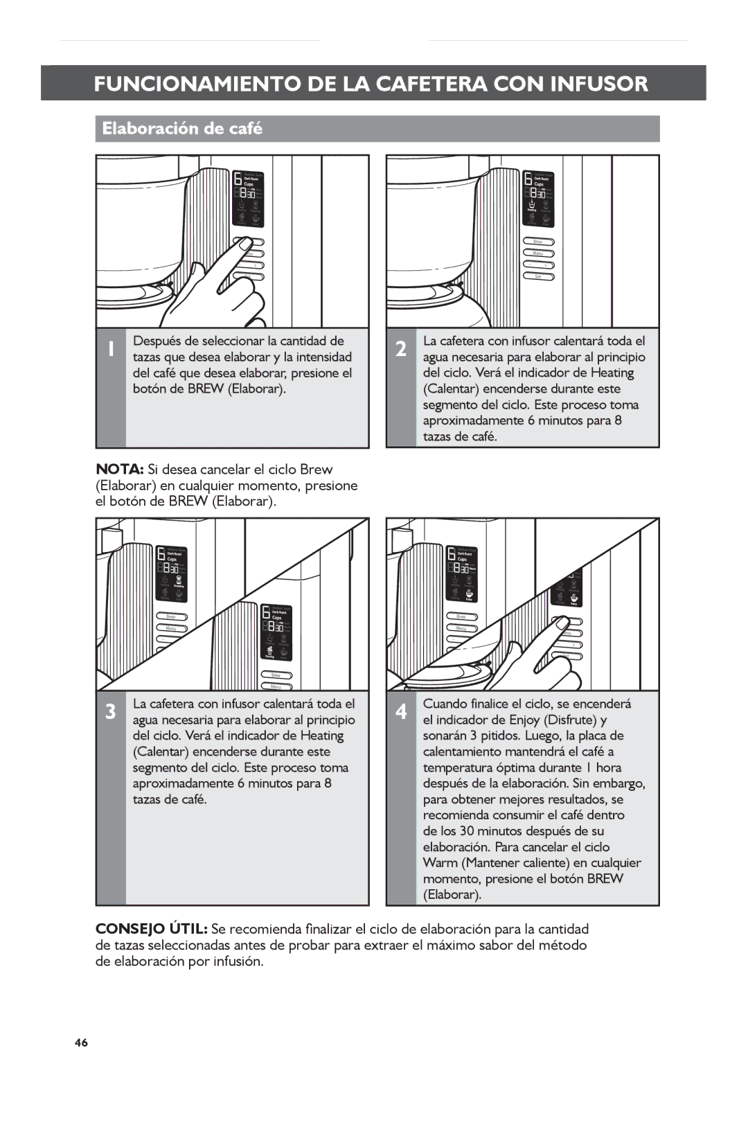 KitchenAid KCM0802 manual Elaboración de café 