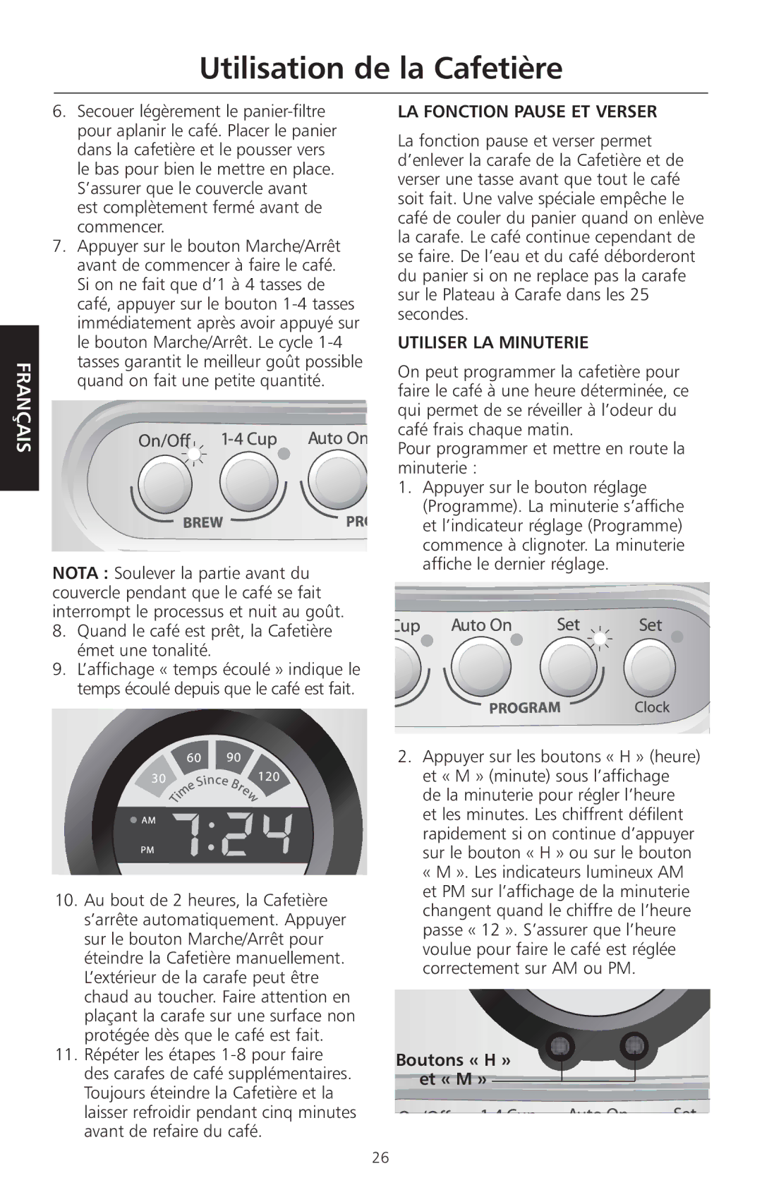 KitchenAid KCM525 manual Quand le café est prêt, la Cafetière émet une tonalité, LA Fonction Pause ET Verser 