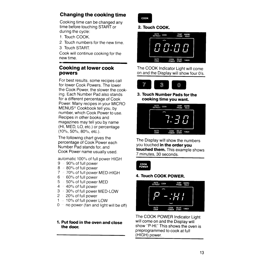 KitchenAid Microwave Oven, KCMS132S, 252 manual 