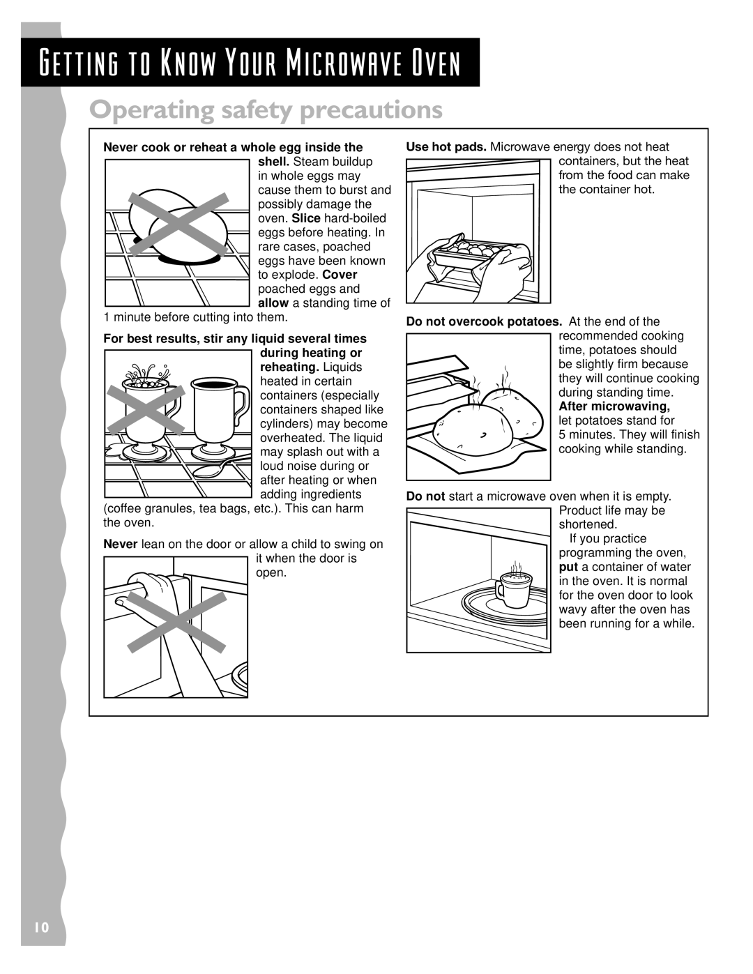 KitchenAid KCMS135H installation instructions Operating safety precautions 