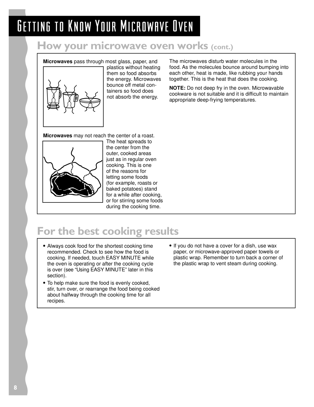 KitchenAid KCMS135H installation instructions For the best cooking results 