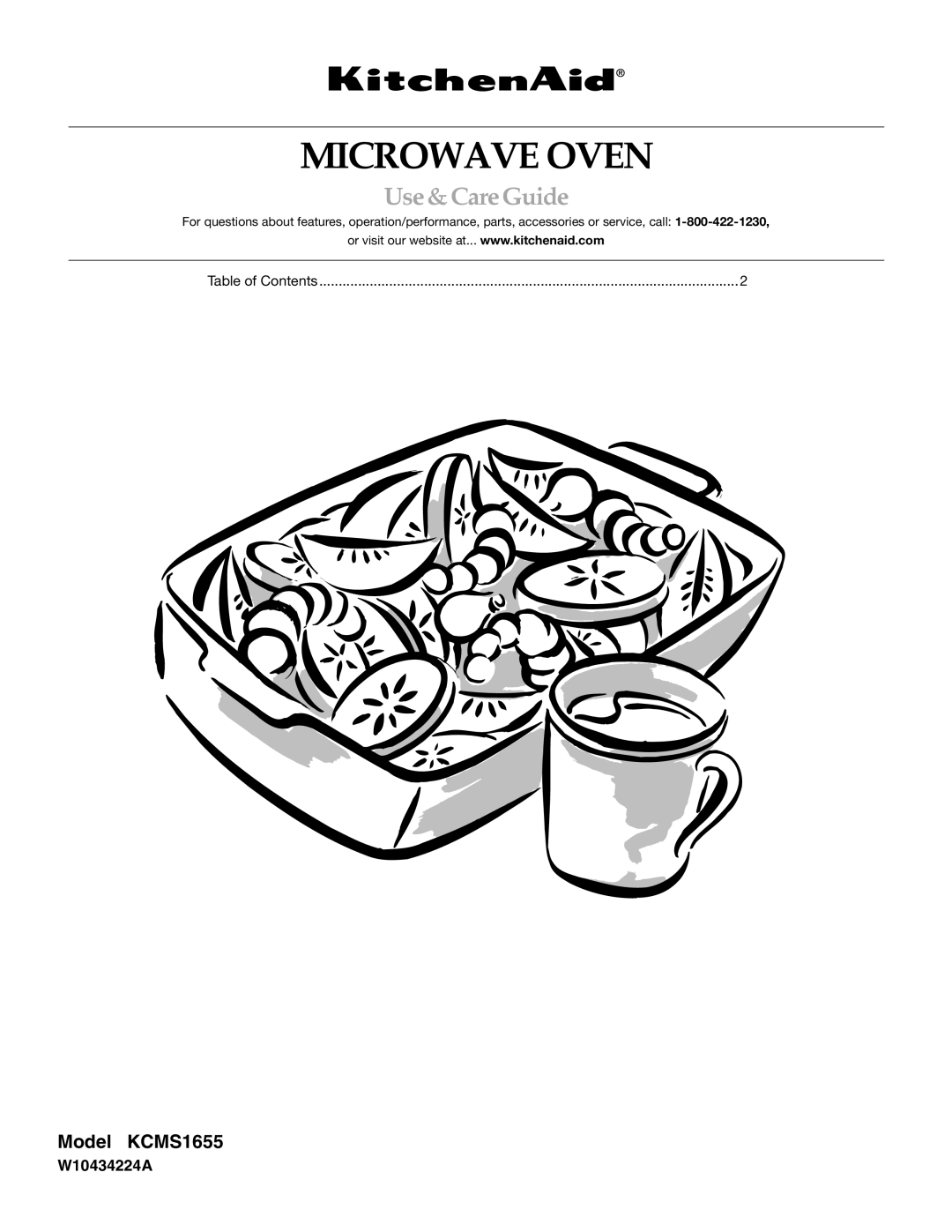 KitchenAid KCMS1655 manual Microwave Oven 