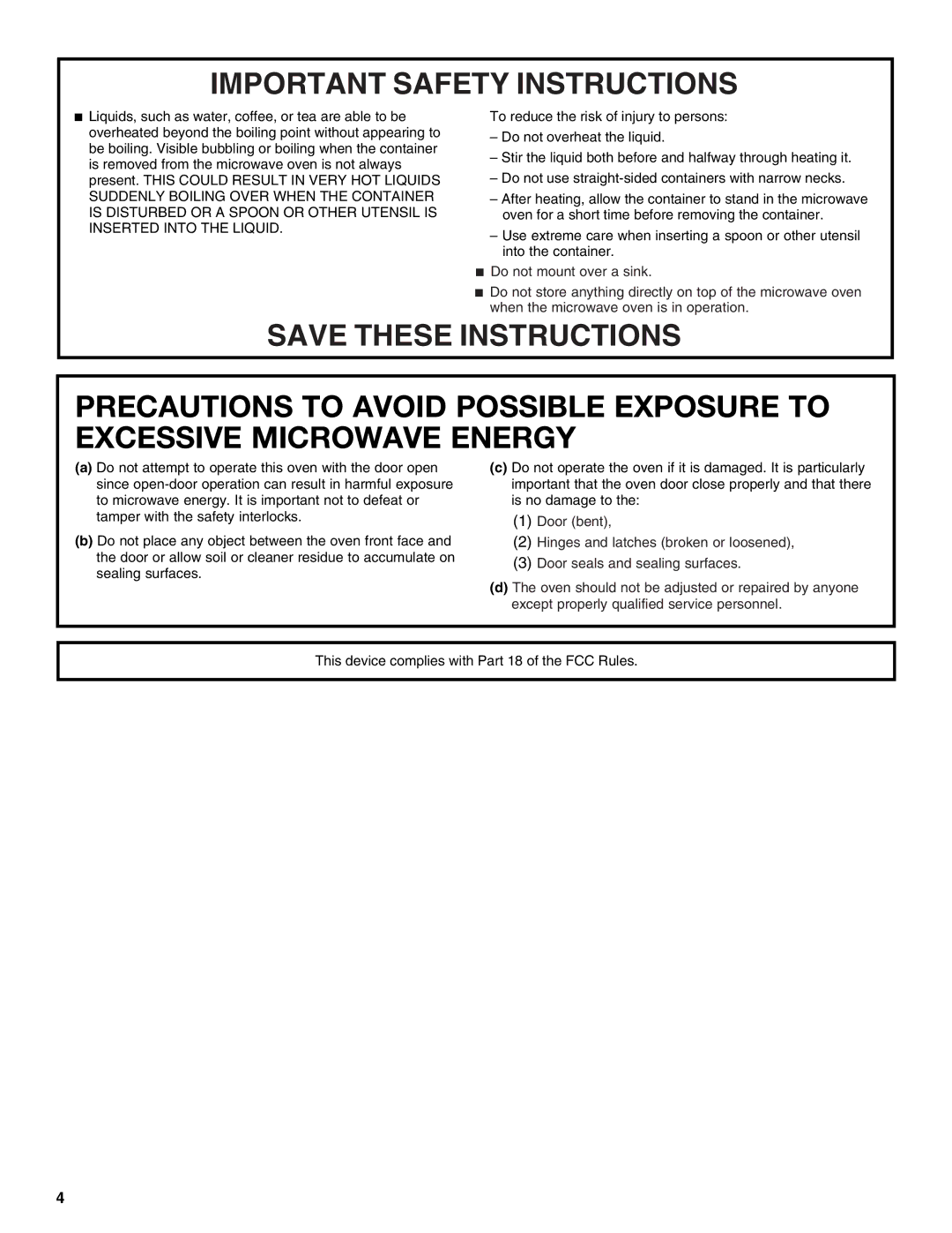 KitchenAid KCMS2255 manual Important Safety Instructions 