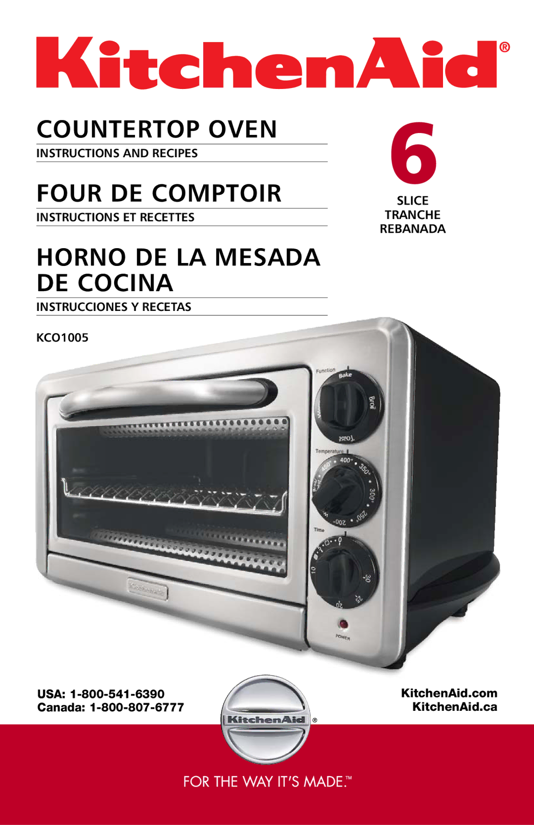 KitchenAid manual DE Cocina, KCO1005 USA KitchenAid.com Canada KitchenAid.ca 