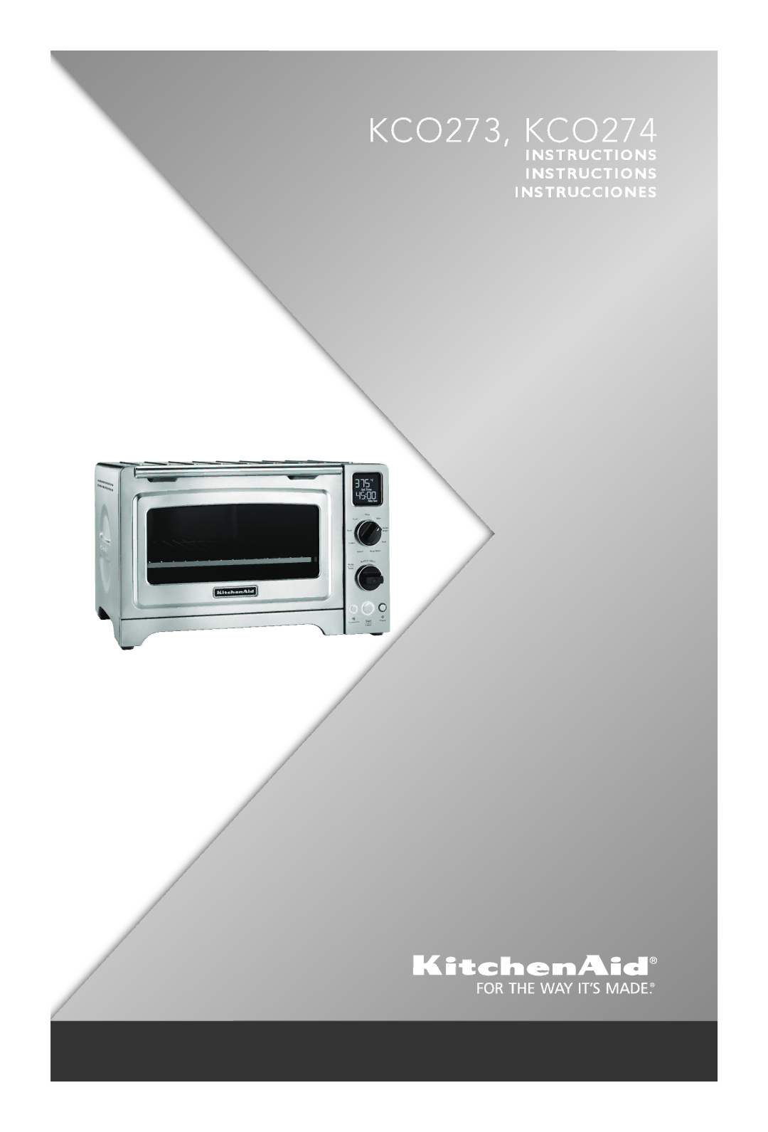 KitchenAid manual KCO273, KCO274 