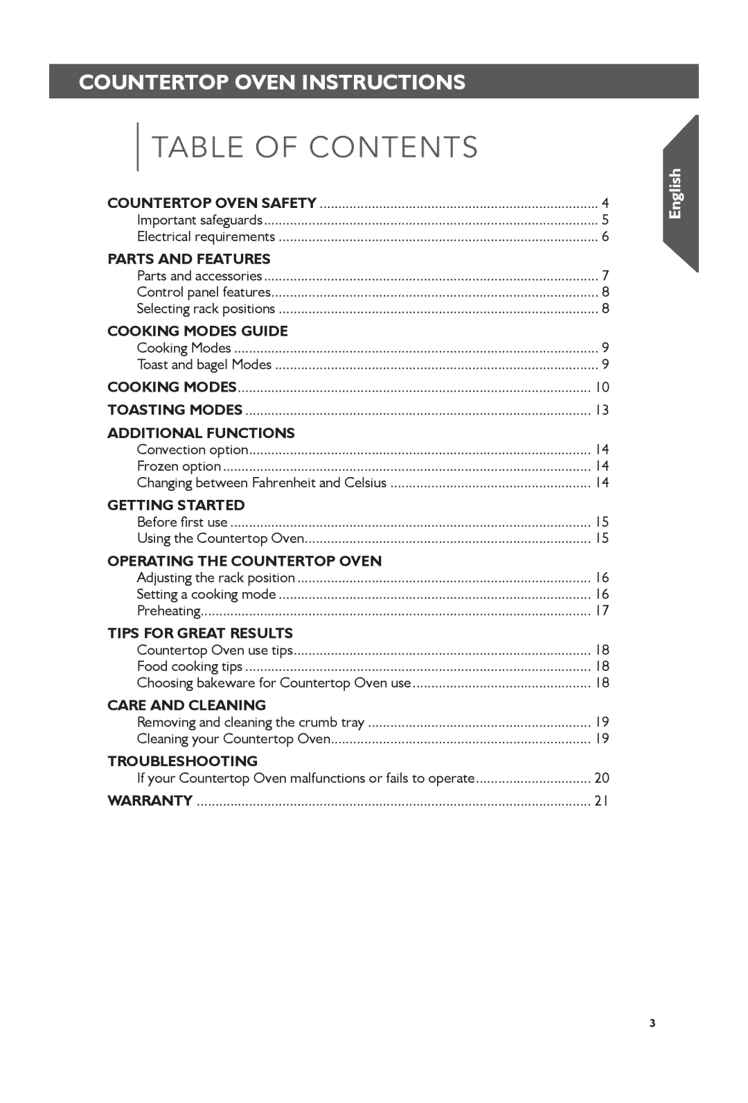 KitchenAid KCO273, KCO274 manual Table of Contents 