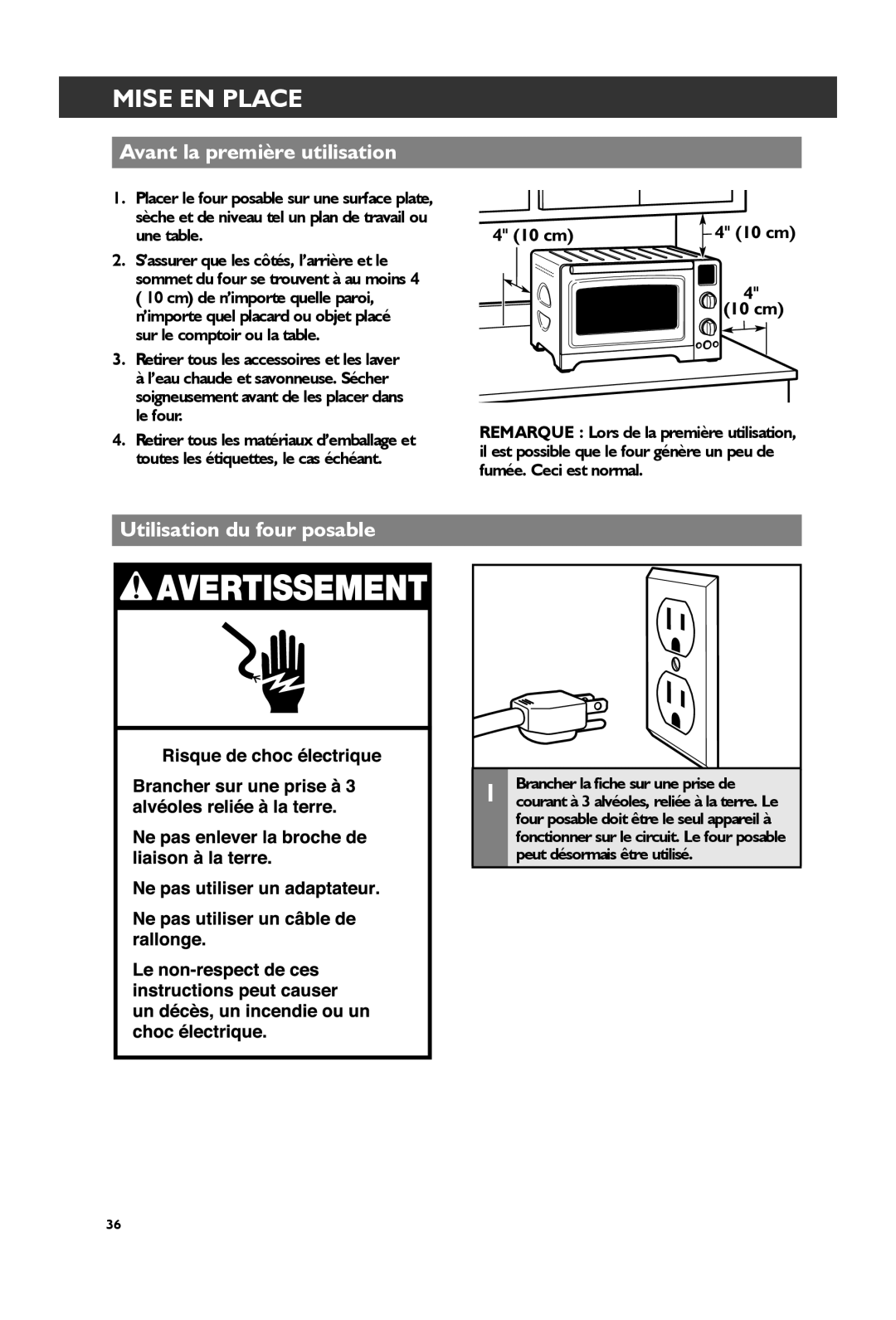 KitchenAid KCO274, KCO273 manual Mise EN Place, Avant la première utilisation, Utilisation du four posable 